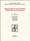 Copertina  Dizionario di italianismi in francese, inglese, tedesco